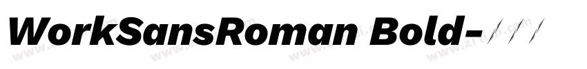 WorkSansRoman Bold字体转换